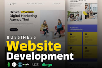 develop and deploy website in django, flask, react js, and nextjs for business