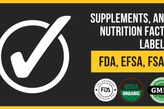 make fda, efsa, fsanz compliant supplements, and nutrition facts labels