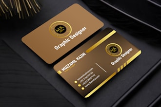 design luxury modren business card with qr code