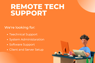 provide a remote support with hardware and software