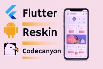 reskin and setup codecanyon code in android and flutter