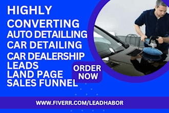 generate car detailing car wash car maintaining auto repair car towing  leads