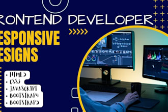 create stunning responsive websites with HTML, CSS, js, and bootstrap