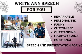 write remarkable speech for you