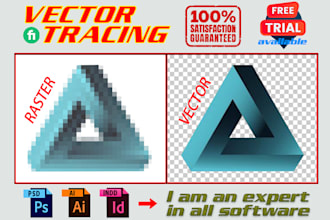 do vector tracing, recreating any logo or image, and all illustration