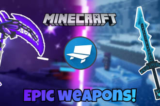 make spectacular minecraft java 3d modeled weapons
