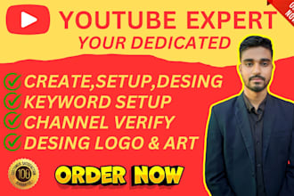 create and setup youtube channel  and verification