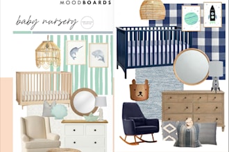 design nursery for kids with shopping list and mood board