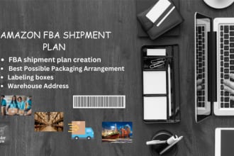 create amazon fba shipment plan and print label for your inventory