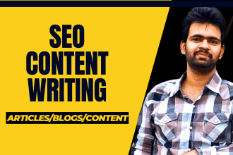 do SEO article writing, blog post or website content writing