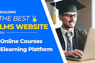 build lms website using wordpress, learndash, wplms