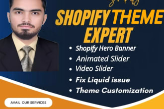 develop shopify hero banner slider, video slider