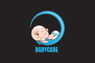 do baby shop, baby care, child care and kid or children logo