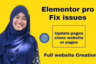 fix elementor website issues, create elementor wordpress site by elemento