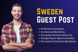 write and publish guest posts on the swedish website with dofollow backlink