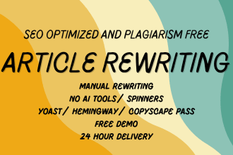 do manual article rewriting