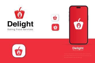 do minimalist mobile app icon, website icon, logo design