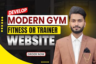 develop a modern gym, fitness, or trainer website