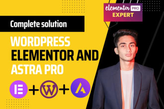 create modern wordpress website by elementor pro and astra pro