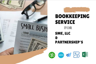 do bookkeeping for sme llc partnership in qbo xero wave