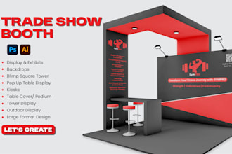 design professional trade show booth and banner design to wow your audience
