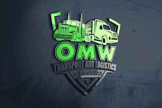 design modern professional 3d business  transport logo