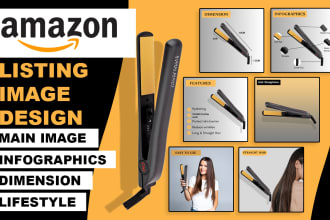 do amazon product listing image design, storefront image, main photo editing