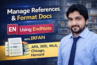 manage and format documents, references and citations by using endnote