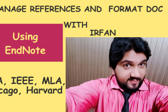 manage and format documents, references and citations by using endnote