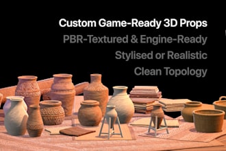 create realistic and stylized game ready 3d models