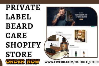 design beard care shopify beard oil store hair salon website barbershop website