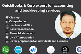 assist in accounting and bookkeeping tasks using quickbooks and xero
