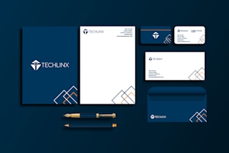 make letterhead, folder, invoice, business card and stationery design