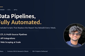 build python automation for excel, CSV, json, and API workflows