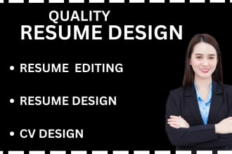 provide professional cv design or unique resume cv template