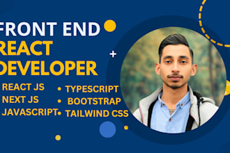 design front end with react js for your website