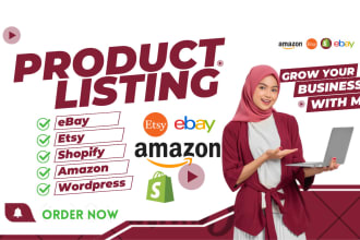 do product listing on etsy, ebay, shopify, amazon stores, bulk upload