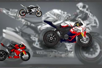 create motorcycle streetbike wrap and motorcycle logo design