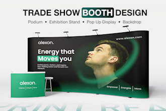 design backdrop, trade show booth, pop up display for exhibition banner stand