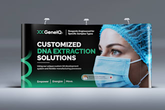 design trade show booth, exhibition backdrop, pop up display and event banners
