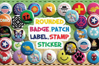 design custom badge, patch, stamp, or sticker for kids