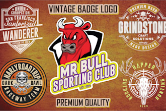 design vintage logo, badge, sticker, label patch outdoor, hunting, emblem, stamp