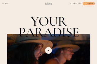 create resort business website
