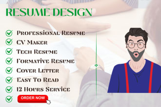 deliver professional resume, CV maker, tech resume in 12 h