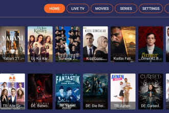 develop iptv player for android TV and amazon fire TV