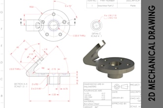 do mechanical engineering drafting or 2d drawings by freecad