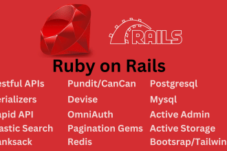develop full stack ruby on rails custom website, applications