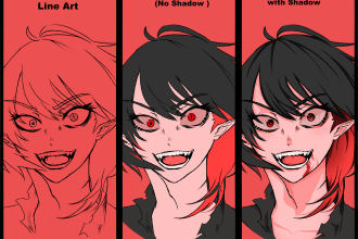 draw custom anime headshot profile pic, avatar, and icon