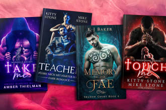design fantasy book cover, horror book cover, romance book cover within 4 hours