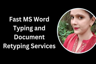 do accurate typing services for ms word and retyping tasks